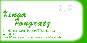 kinga pongratz business card